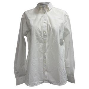 Totême Button Down Shirt in White Cotton